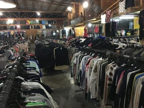 Various clothing second hand Stock Photos