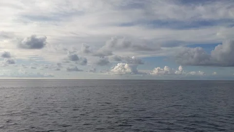 Various cloud patterns above the eastern Indonesian ocean Stock Footage 292336345