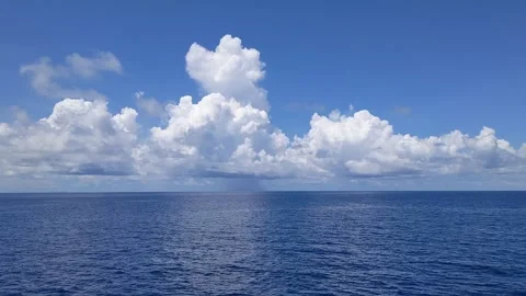 Various cloud patterns above the eastern Indonesian ocean Stock Footage 292336433