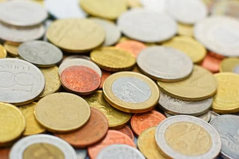 Various coins Stock Photos