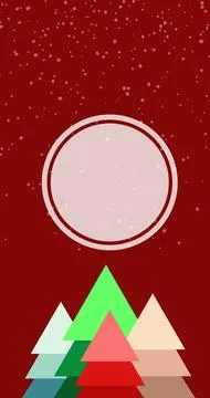 Various color group of christmas tree for seasonal greeting, copy space Stock Illustration