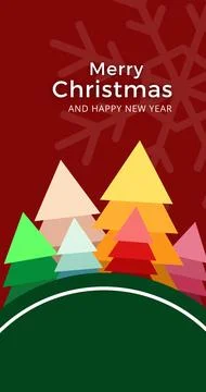Various color group of christmas tree for seasonal greeting, copy space Stock Illustration