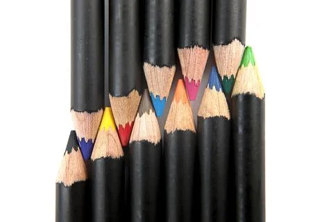 Various coloring pencils. Stock Photos