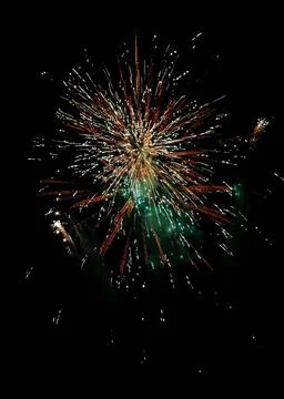 Various colors and patterns on the fireworks display Foto stock