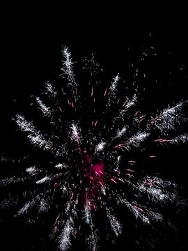 Various colors and patterns on the fireworks display Foto stock