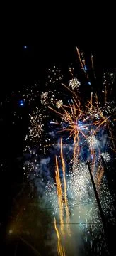 Various colors and patterns on the fireworks display Foto stock