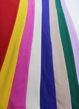Various colors of cloth Stock Photos