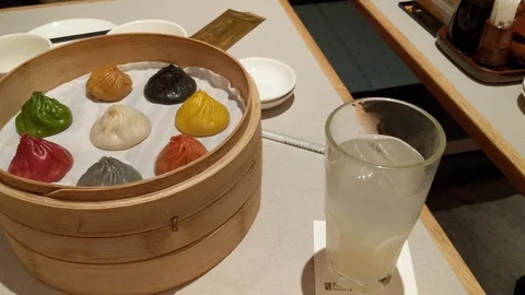 The Various colors of dumpling Stock Footage 125815300