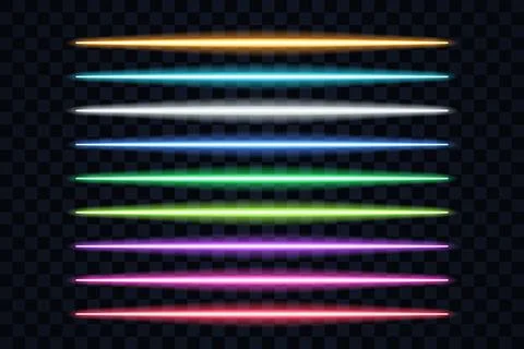 Various colors led lights set on dark Illustrazione stock