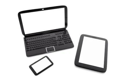 Various computers and digital devices Stock Illustration