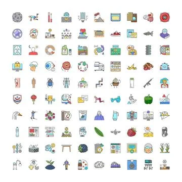 Various concept icons set for modern application interface Stock Illustration