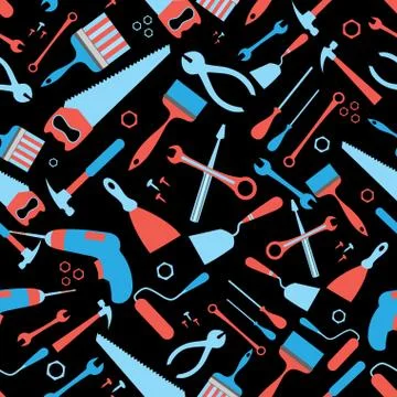 Various construction tools Stock Illustration