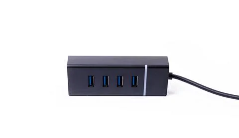 Various converter cables adapters for computers and smartphones HDMI VGA USB Stock Photos