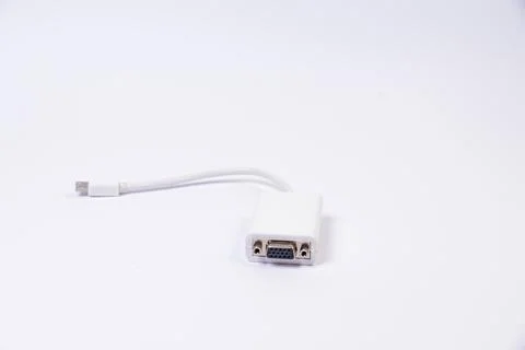 Various converter cables adapters for computers and smartphones HDMI VGA USB Foto stock