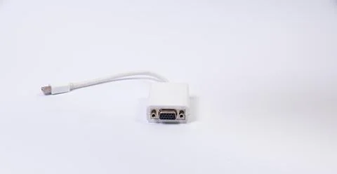 Various converter cables adapters for computers and smartphones HDMI VGA USB Stock Photos