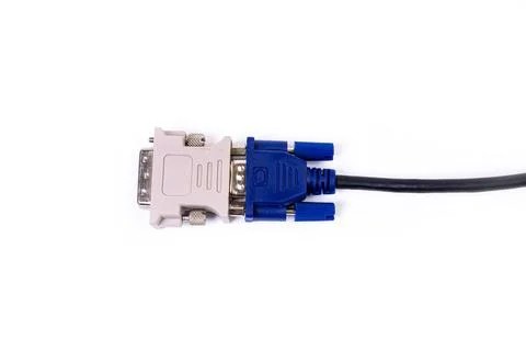 Various converter cables adapters for computers and smartphones HDMI VGA USB Stock Photos