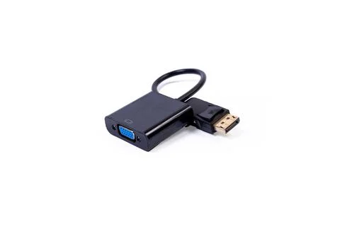Various converter cables adapters for computers and smartphones HDMI VGA USB Stock Photos