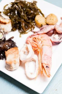 Various Cooked Seafood Stock Photos