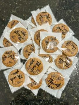 Various cookies with custom packaging Stock Photos