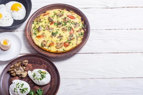Various  of cooking eggs Stock Photos