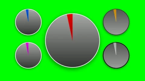 Various Countdown Dials from 30 to 0 seconds Stock Footage 22415945