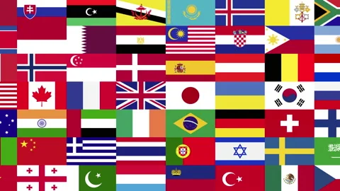 Various Country Flags Stock Footage 231131440