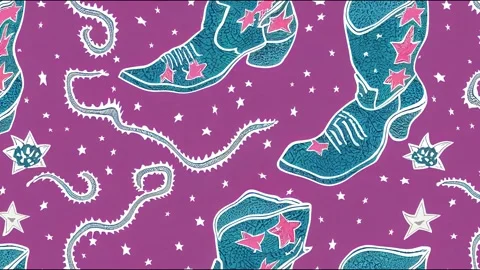 Various cowboy boots. Different ornaments. Wild West fashion style. Stock Footage 220128177