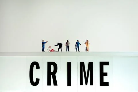Various crime scenes Stock Photos
