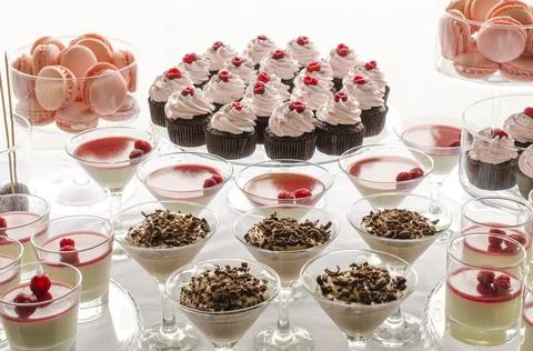 Various desserts, buffet Foto stock