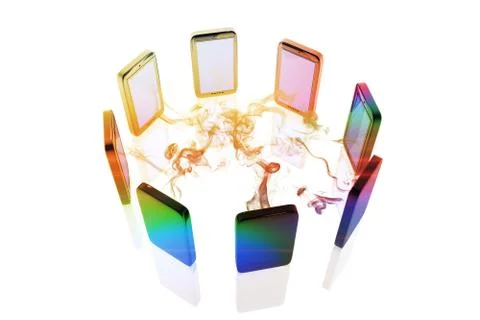 Various digital services online sharing data Stock Illustration