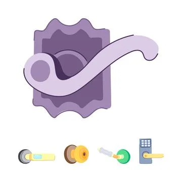 Various door handles and knobs providing access options Illustration