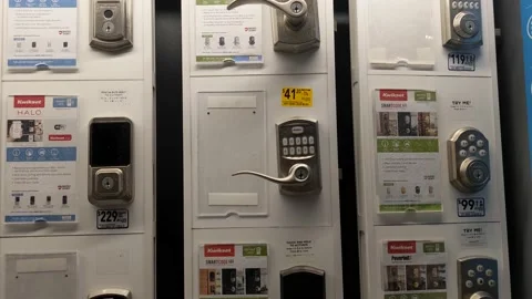 Various Door Knobs and Keypad Locks 스톡 동영상 150986370