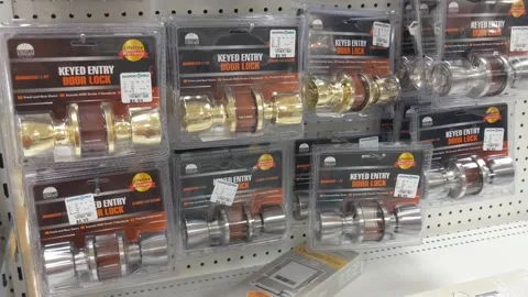 Various Door Knobs Available for Purchase - Retailer 스톡 동영상 142293413