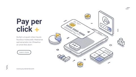 Various elements of electronic payment systems, including a mobile device, di Stock Illustration
