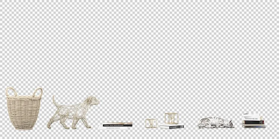 Various elements for use in interior design &amp; illustration, isolated on tran Stock Illustration