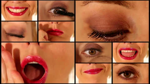 Various face grimace - close up (composition) Stock Footage 23131376