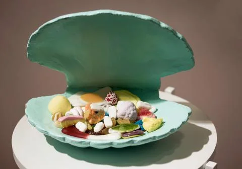 Various figures of marshmallows Stock Photos