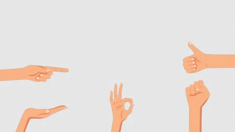 Various Finger Pack Alpha Channel Stock Footage 288531379