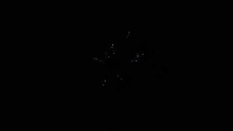 Various fireworks on the black night sky. Video in 4k resolution. Stock Footage 196236381
