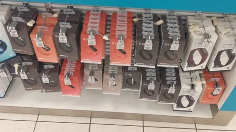 Various FitBit Available for Purchase Stock Footage 147992836