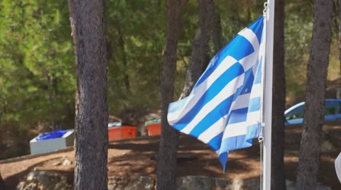 Various Flags of European Countries Waving on Flagpoles 動画素材 60675341