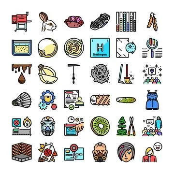 Various flat design vector icons set collection Stock Illustration