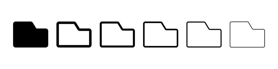 Various folder icon set. Vector. イラスト素材