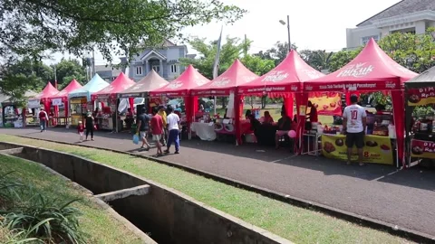 Various food bazaars Stock Footage 248703068