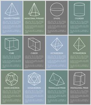 Various Form Geometric Figures Vector Illustration Stock Illustration