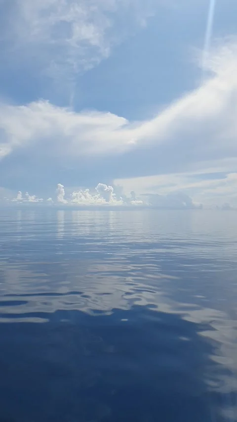 Various forms of cloud formations above the Banda Sea Stock Footage 294029751
