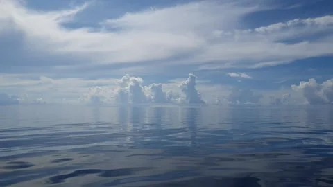 Various forms of cloud formations above the Banda Sea Stock Footage 294056282