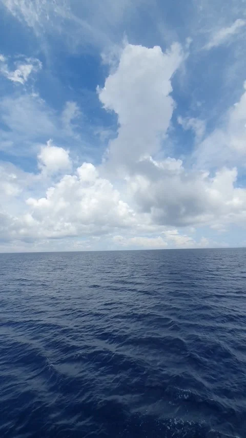 Various forms of cloud formations above the Banda Sea Stock Footage 294102007