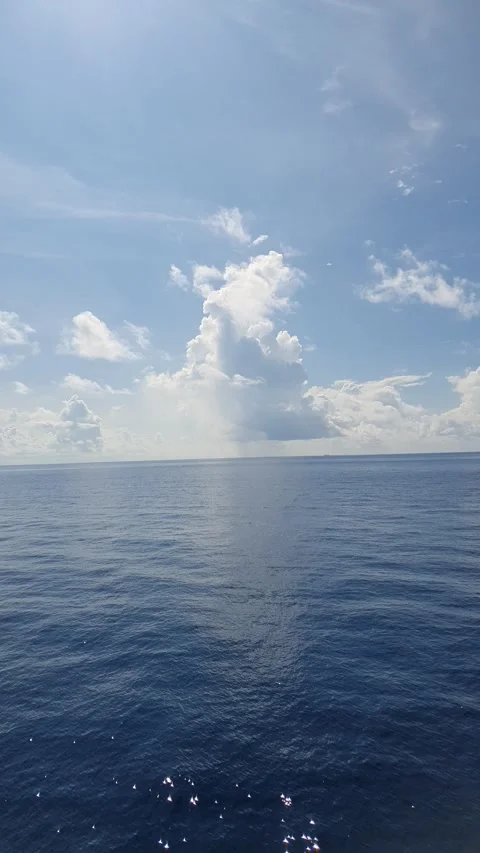 Various forms of cloud formations above the Banda Sea Stock Footage 294124736
