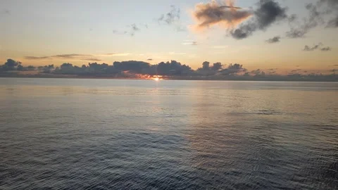 Various forms of clouds above the eastern Indonesian ocean Video stock 292421865
